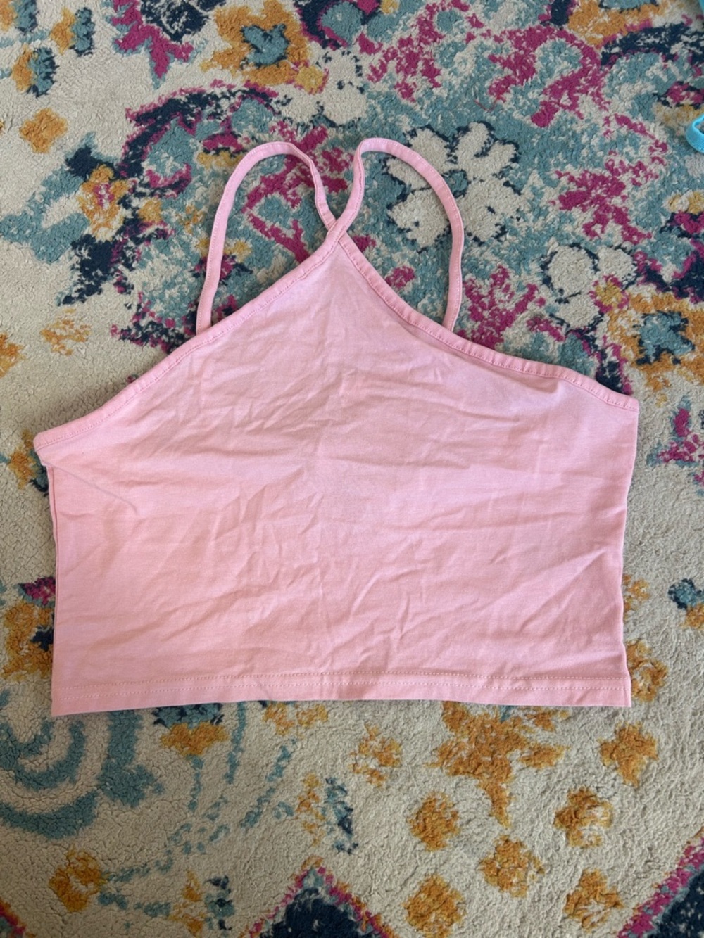 H&M Light Pink Cropped Tank Top